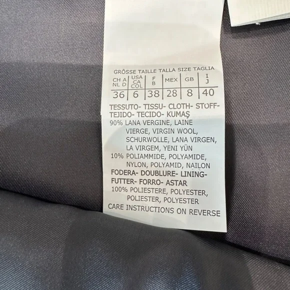 Weekend Max Mara large check-grey/white wool knee-length skirt. NEW w/tags! - Picture 8 of 9